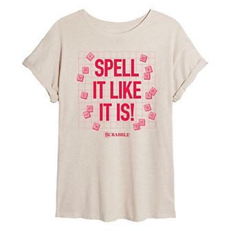 Juniors' Scrabble Spell It Like It Is Oversized Tee