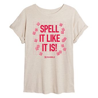 Juniors' Scrabble Spell It Like It Is Oversized Tee