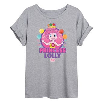 Juniors' Candy Land Princess Lolly Oversized Tee