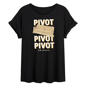 Juniors' Friends Pivot Couch Oversized Tee