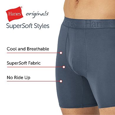 Men's Hanes® Originals Ultimate 3-Pack SuperSoft Boxer Briefs