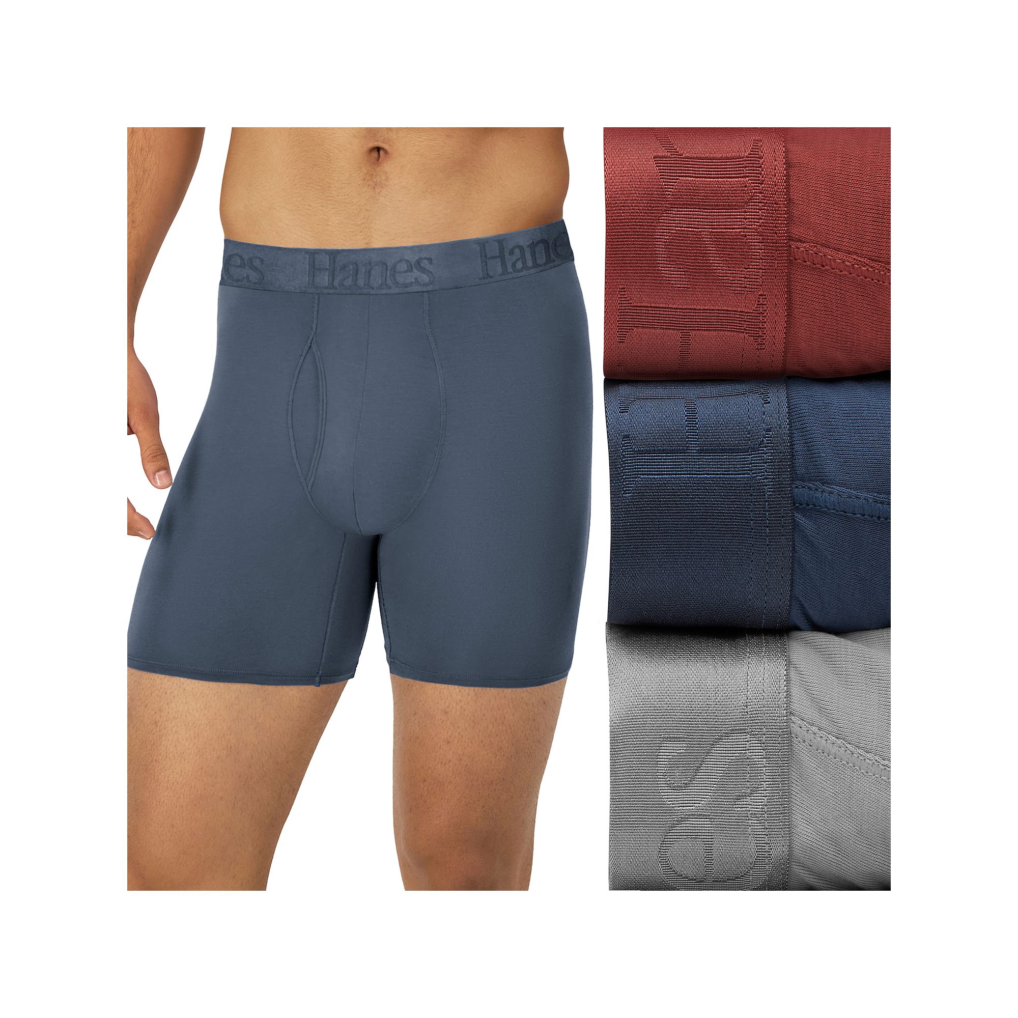 Hanes Originals Ultimate 3-Pack Mens SuperSoft Boxer Briefs, Size: Small, 