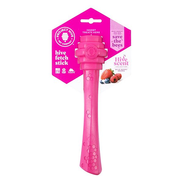 Project Hive Pet Company Wild Berry Fetch Stick Interactive Dog Toy - Pink