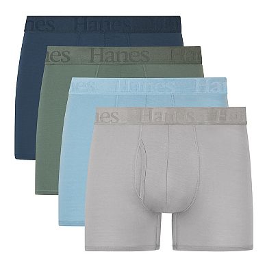 Men's Hanes® Originals Ultimate SuperSoft Trunk Underwear 3-Pack + 1 Bonus Pack