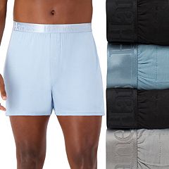 Hanes Men's Boxer Underwear, Moisture-Wicking, Plaids, 6-Pack