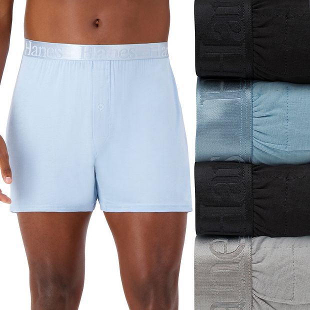 Hanes Originals Men's Moisture-Wicking Woven Boxers (3 Pack)