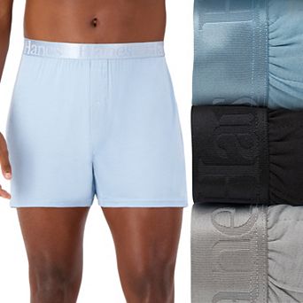 Men's Hanes® Originals Ultimate 3-Pack SuperSoft Knit Boxers