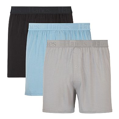 Men's Hanes® Originals Ultimate 3-Pack SuperSoft Knit Boxers