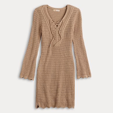 Women's INTEMPO™ Long Sleeve Crochet Dress