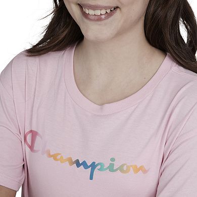 Girls 7-16 Champion® Rainbow Logo Meet and Greet Graphic Tee