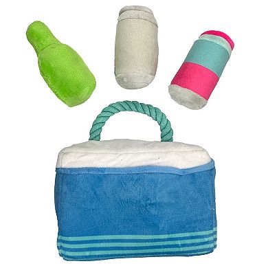 Woof Burrow Cooler with 3 Dog Toys
