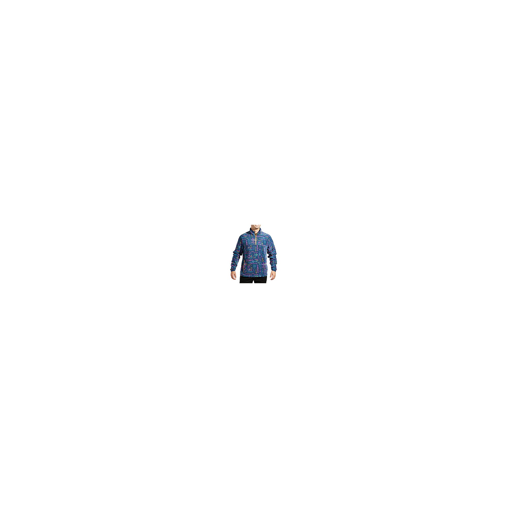 Mens Chubbies Quarter-Zip Microfleece Sweatshirt, Size: Small, Blue