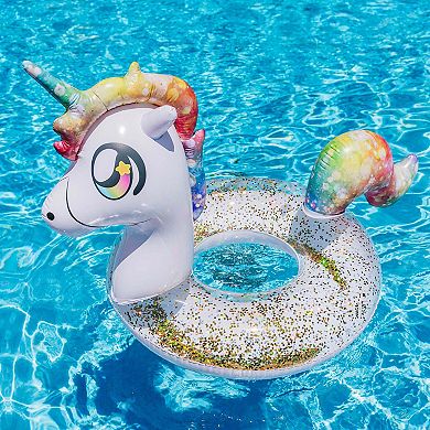 Inflatable Unicorn Pool Tube Glitter