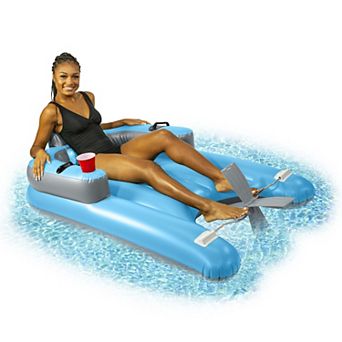 Inflatable Pedal Runner Foot Powered Pool Lounger Deluxe