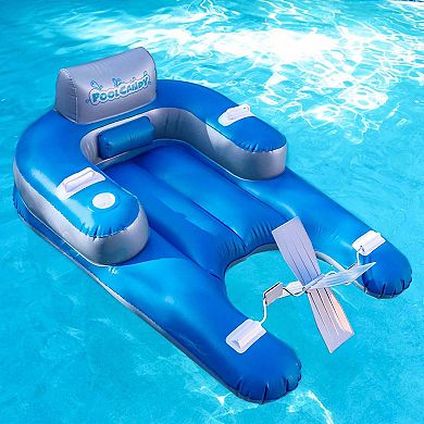 Inflatable Pedal Runner Foot Powered Pool Lounger Deluxe