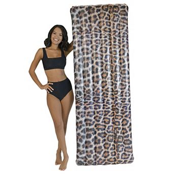 Inflatable Pool Raft Leopard Print Deluxe PoolCandy