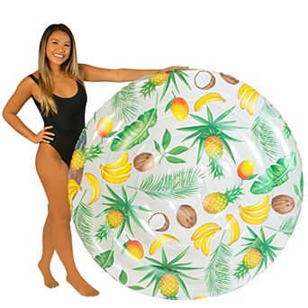 PoolCandy Resort Collection Tropical Fruit Jumbo Island - 60" Inflatable Floating Raft