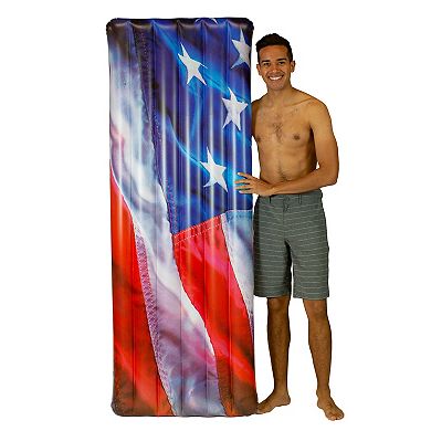 Inflatable Pool Raft Stars & Stripes Deluxe