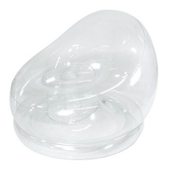 Inflatable Chair Clear BloChair AirCandy - Form fitting beanles beanbag style chair for indoors & outdoors