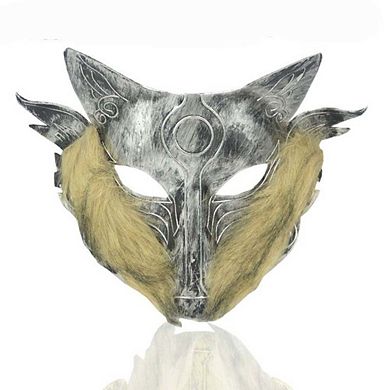 Silver Werewolf Mask Pretend Play Plastic Halloween Party Novelty Face Mask