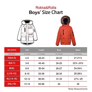Boys' Rokka&Rolla Insulated Hood Parka Jacket