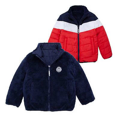 Boys' Rokka&Rolla Reversible Sherpa Fleece Puffer Jacket
