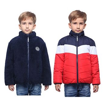 Boys' Rokka&Rolla Reversible Sherpa Fleece Puffer Jacket