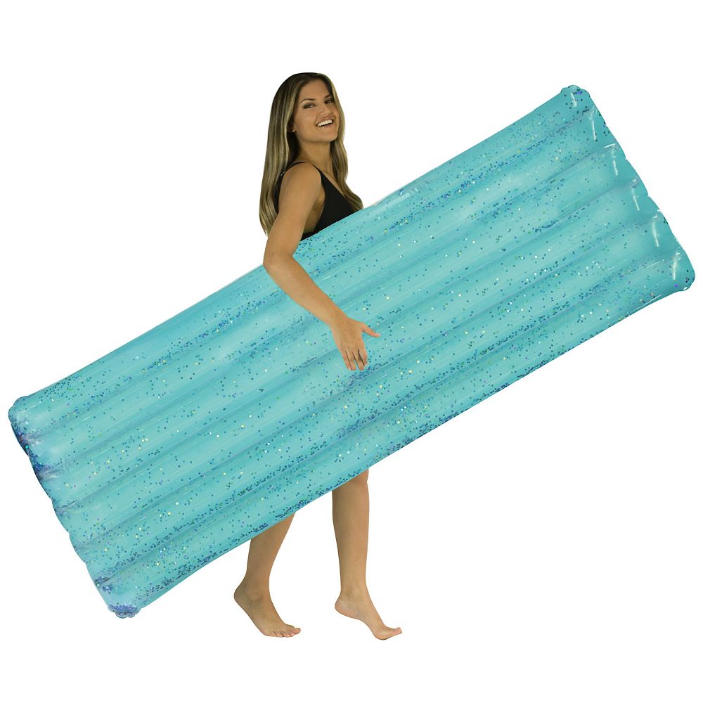 Inflatable Pool Raft Aqua Glitter Deluxe Extra Large