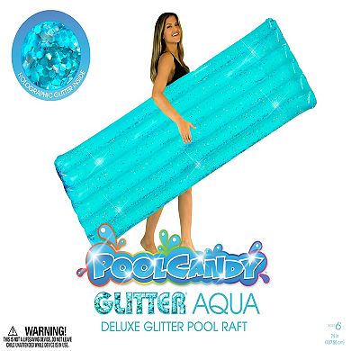 Inflatable Pool Raft Aqua Glitter Deluxe Extra Large