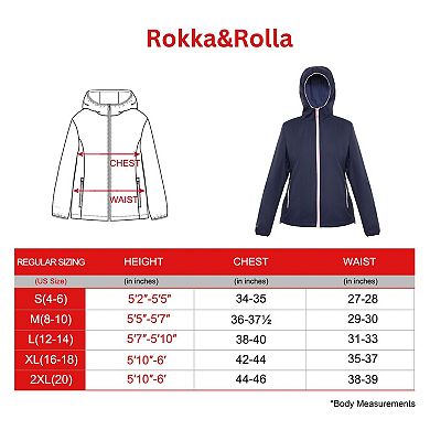 Women's Rokka&Rolla Packable Mesh Lined Jacket Lightweight Windbreaker