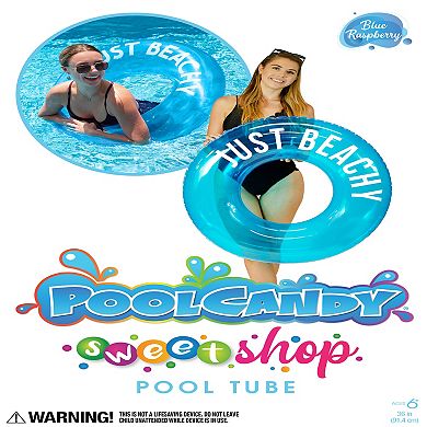 Experience Endless Fun In The Sun With The Sweet Shop Blue Raspberry Inflatable Pool Tube - A Durable, Comfortable, And Versatile Swim Ring For All Ages.