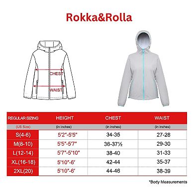 Women's Rokka&Rolla Packable Mesh Lined Jacket Lightweight Windbreaker