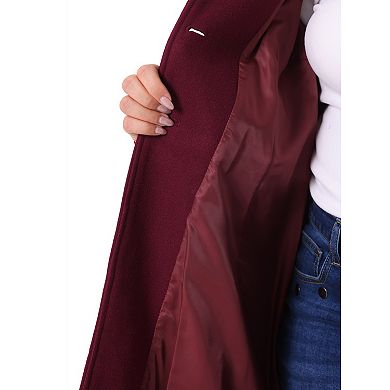 Plus Size Coat for Women Turndown Collar Single Breasted Long Coats