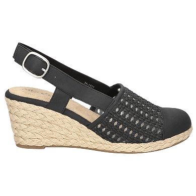 Easy Street Taffy Women's Slingback Espadrille Wedges