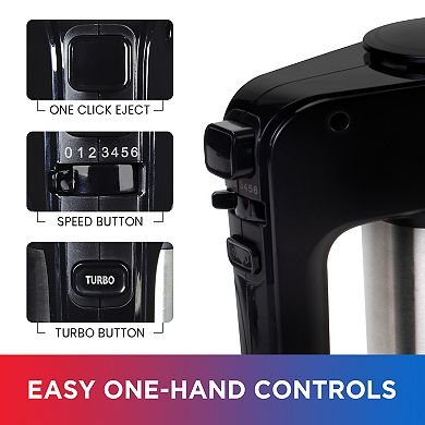 Total Chef 6-Speed Turbo Boost Electric Hand Mixer & Accessories Set