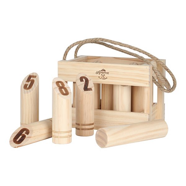 Samsonico Adventure Wooden Pin & Skittles Game