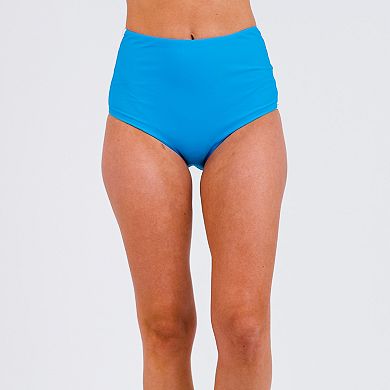 Women's Color Block High-Waisted Bikini Bottom