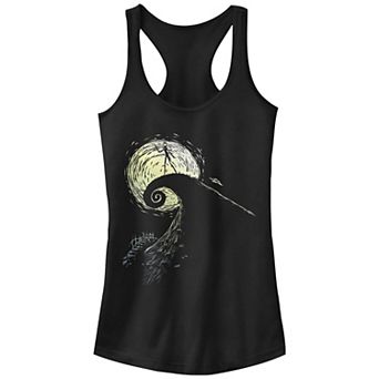 Disney's The Nightmare Before Christmas Jack Skellington On Spiral Hill Juniors' Racerback Tank Top