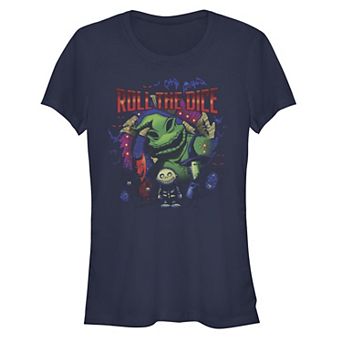 Disney's The Nightmare Before Christmas Oogie Boogie Roll The Dice Juniors' Fitted Graphic Tee