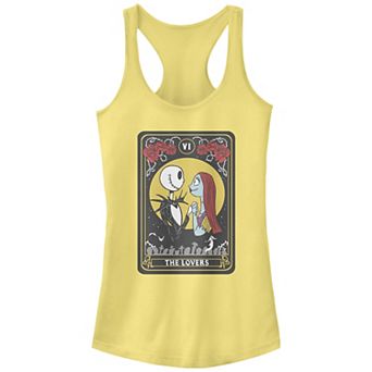 Disney's The Nightmare Before Christmas Jack Skellington And Sally The Lovers Tarot Card Juniors' Racerback Tank Top