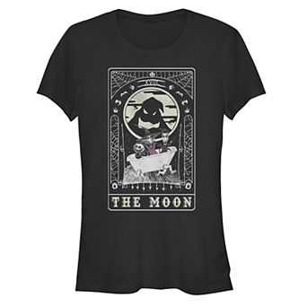 Disney's The Nightmare Before Christmas The Moon Tarot Card Juniors' Fitted Graphic Tee