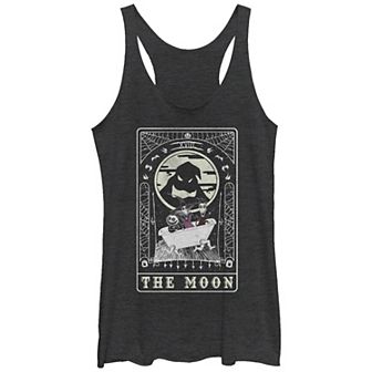 Disney's The Nightmare Before Christmas The Moon Tarot Card Tri-Blend Juniors' Racerback Tank Top