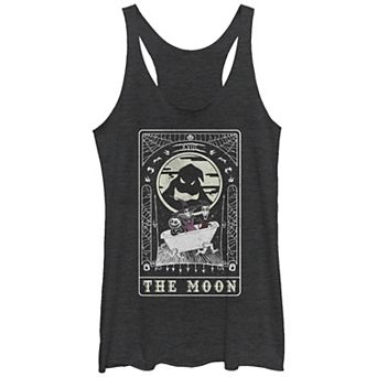 Disney's The Nightmare Before Christmas The Moon Tarot Card Tri-Blend Juniors' Racerback Tank Top