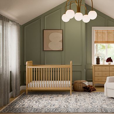 Namesake Liberty 3-in-1 Convertible Spindle Wood Crib with Toddler Bed Conversion Kit