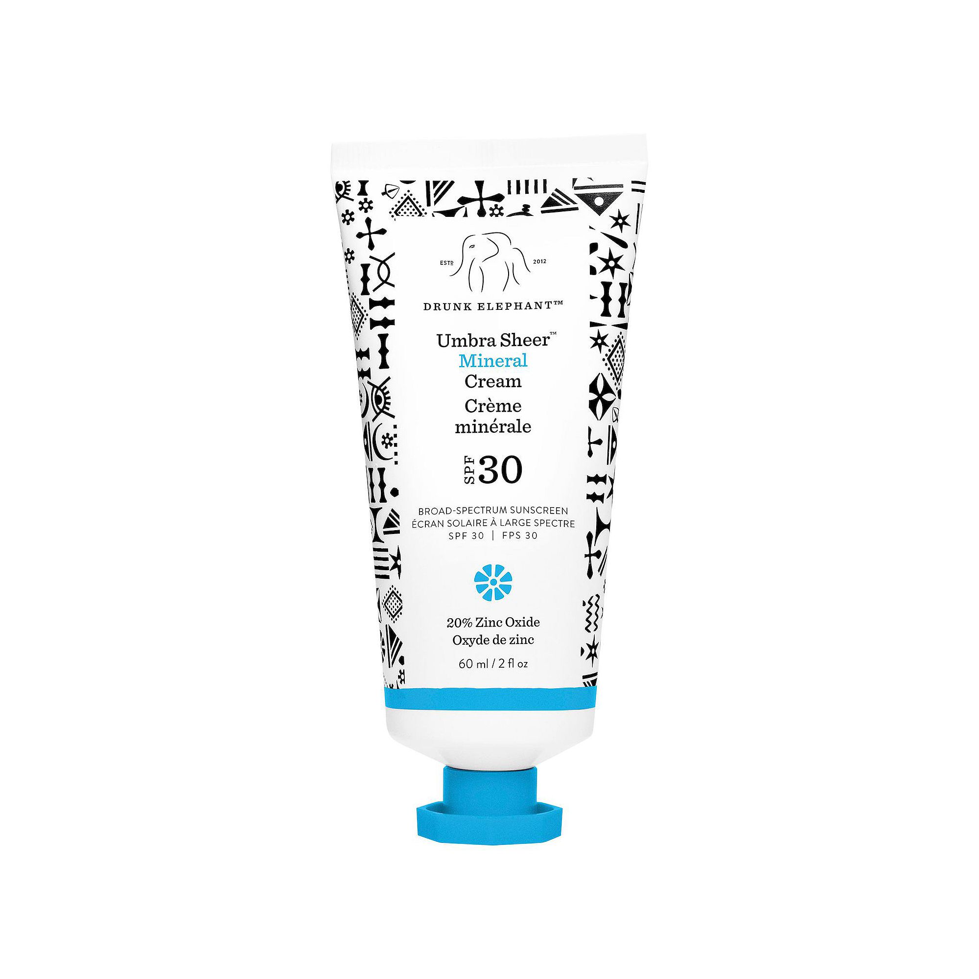 Drunk Elephant Umbra 100% Mineral Cream SPF 30/PA+++ Tinted Face Sunscreen,