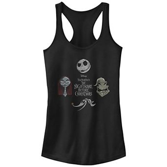 Disney's The Nightmare Before Christmas Characters Heads Juniors' Racerback Tank Top
