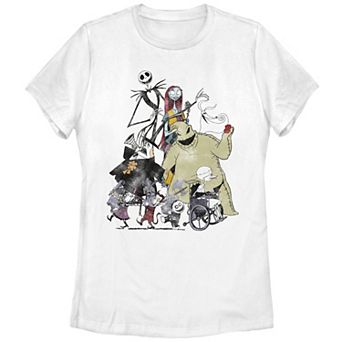 Disney's The Nightmare Before Christmas Halloween Town Group Juniors' Graphic Tee