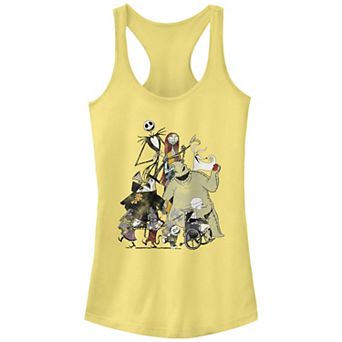 Disney's The Nightmare Before Christmas Halloween Town Group Juniors' Racerback Tank Top