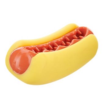 BARK Treat Meat Hot Dog Treat Dispenser Dog Toy