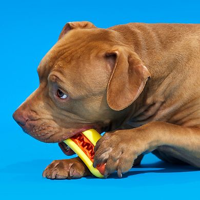BARK Treat Meat Hot Dog Treat Dispenser Dog Toy